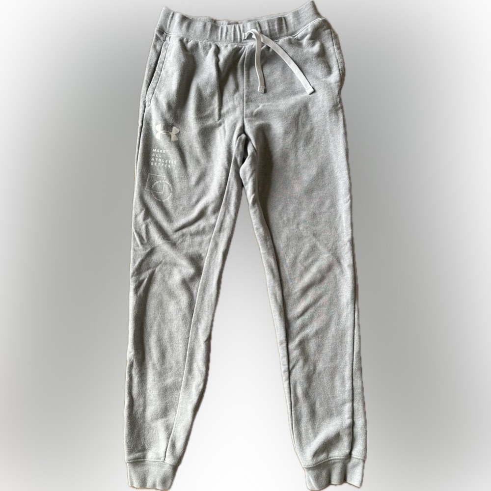 Under Armour Youth size Large. Grey sweat pants